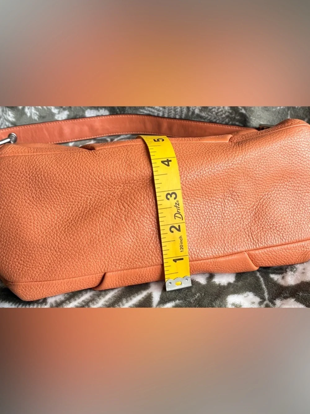 Coach Pebbled Leather Crossbody Bag in Orange